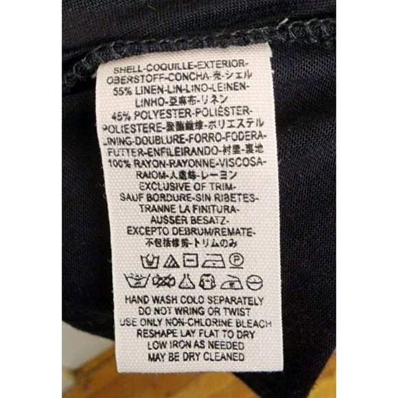 NWT Free People Easy Squeezy Linen Blend Dress Size XS Black Lagenlook Pockets - Picture 5 of 6